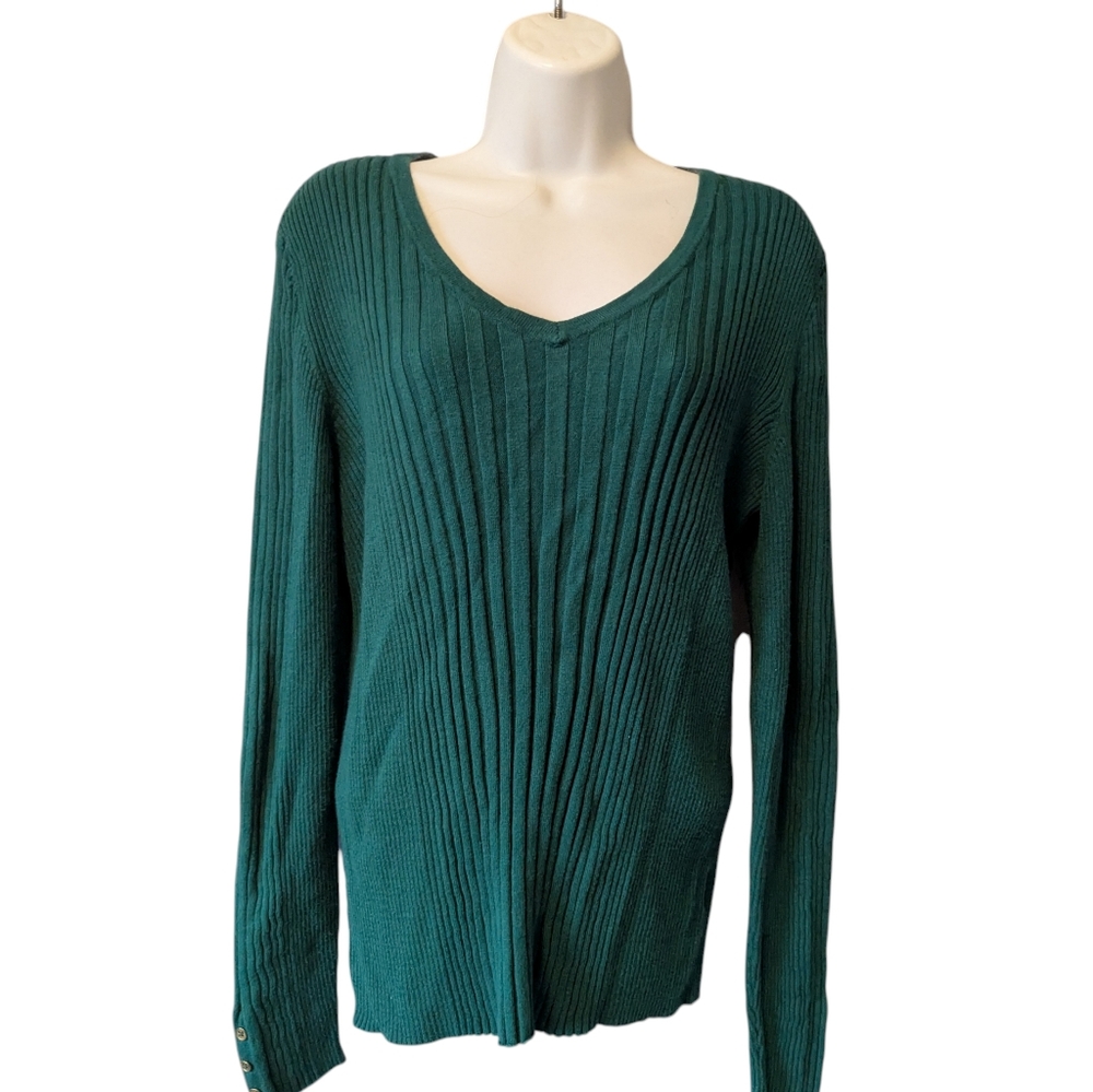 Liz Claiborne Career Teal Sweater Sz. XL